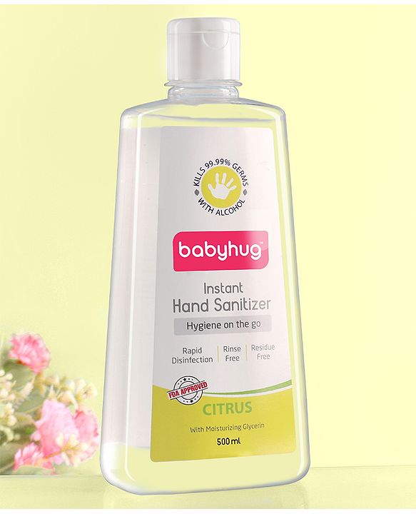Babyhug Alcohol Based Hand Sanitizer Citrus Fragrance - 500 ml