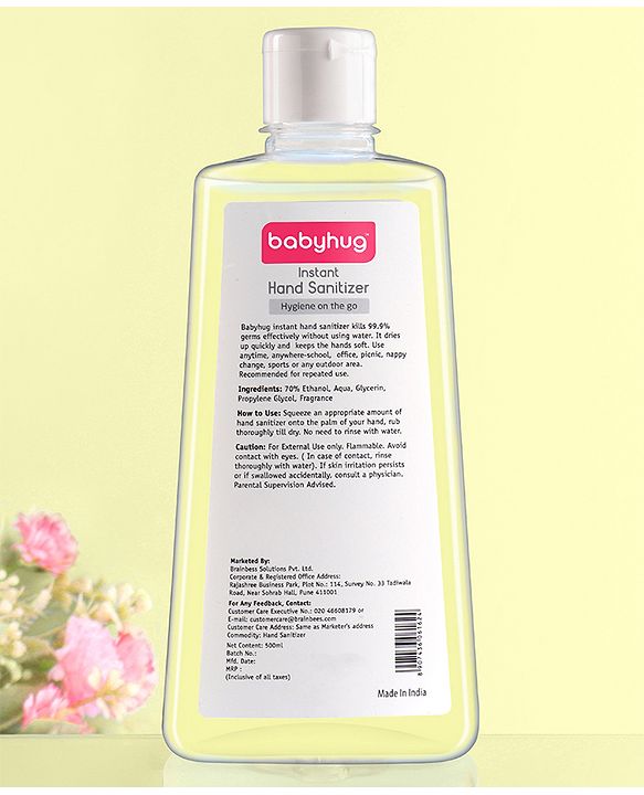 Babyhug Alcohol Based Hand Sanitizer Citrus Fragrance - 500 ml