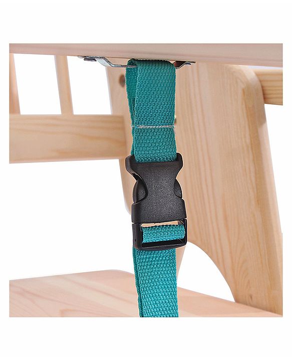 Babyhug Salvador Wooden Foldable Baby Dinning High Chair - Natural| No Assembly Required| Eco Friendly| Neutral Astetics