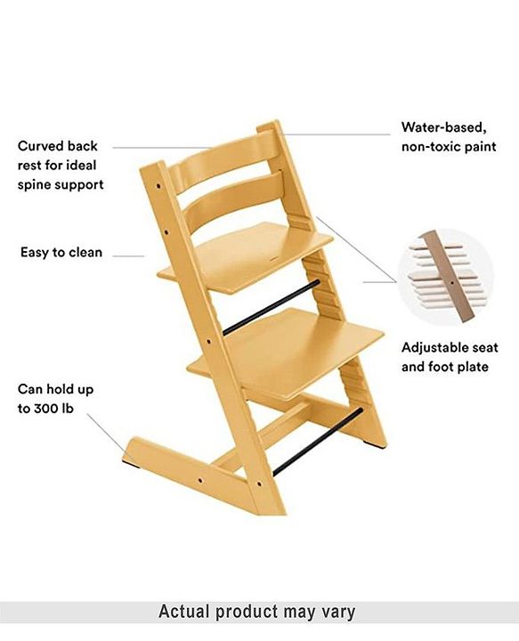 Babyhug Reine Wooden Dinning High Chair With Cushion - Natural