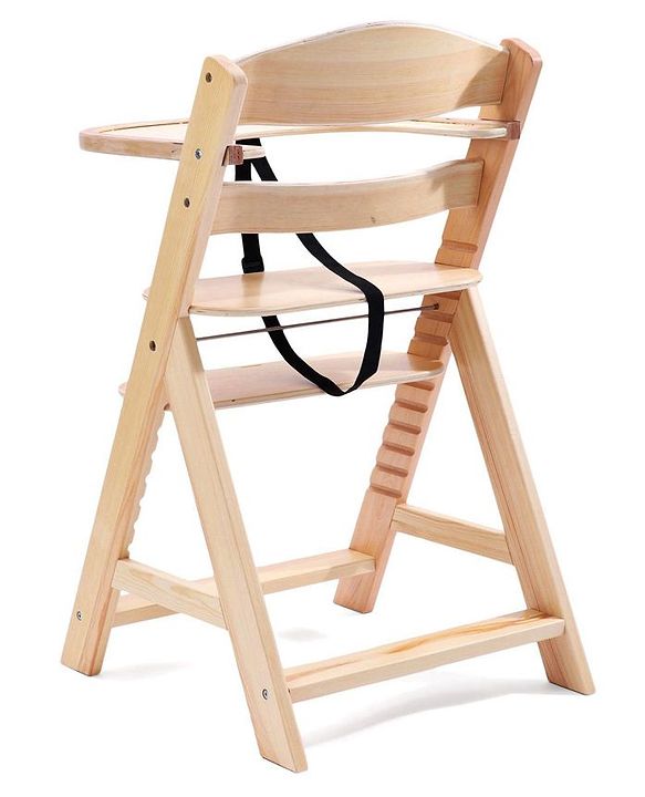 Babyhug Reine Wooden Dinning High Chair With Cushion - Natural