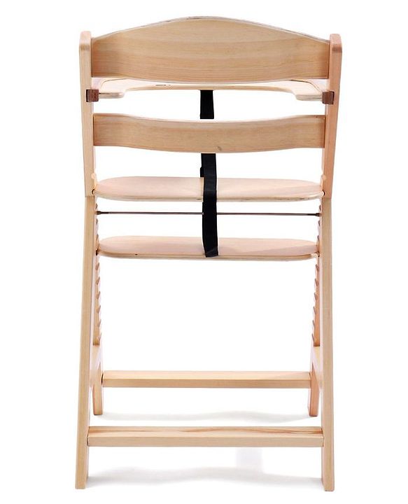 Babyhug Reine Wooden Dinning High Chair With Cushion - Natural