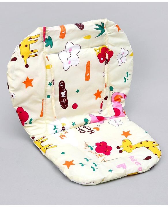 Babyhug Food Tray & Cushion Multiprint - White