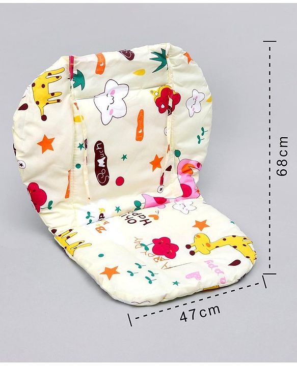 Babyhug Food Tray & Cushion Multiprint - White