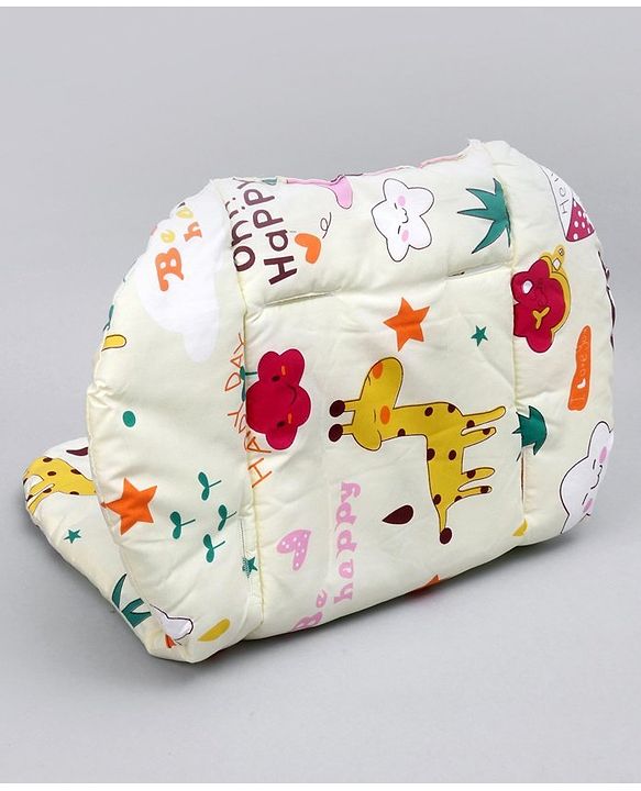 Babyhug Food Tray & Cushion Multiprint - White