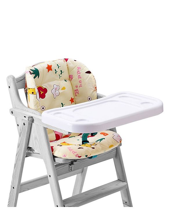 Babyhug Food Tray & Cushion Multiprint - White