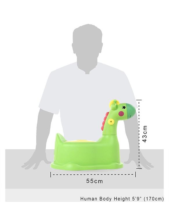 Babyhug Giraffe Shaped Potty Chair - Green