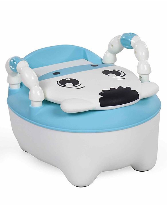 Babyhug Cow Potty Chair - White Blue