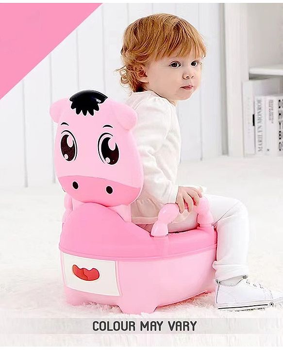 Babyhug Cow Potty Chair - White Blue