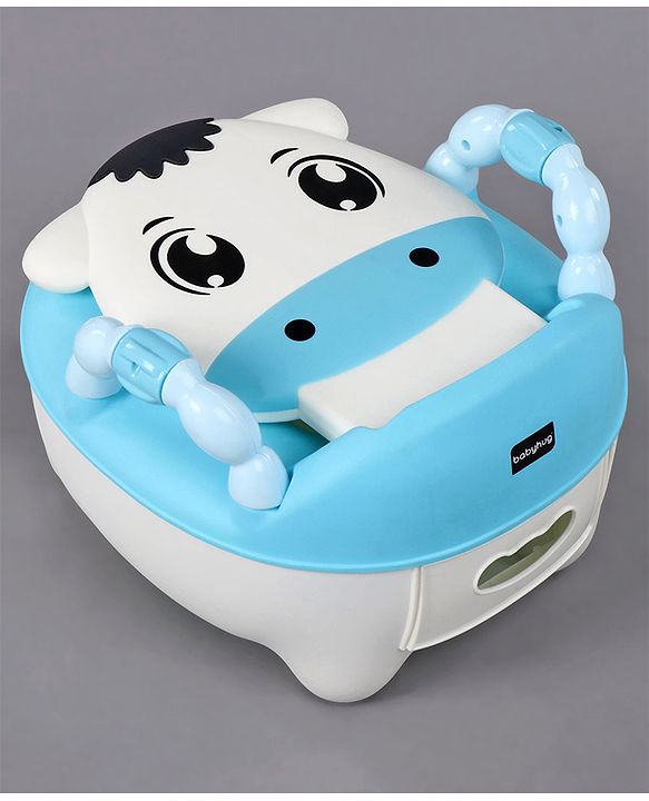 Babyhug Cow Potty Chair - White Blue