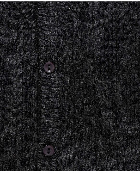 Babyhug Full Sleeves Thermal Vest - Dark Grey