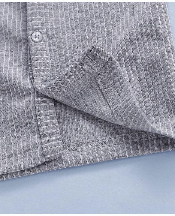 Babyhug Full Sleeves Thermal Vest - Light Grey