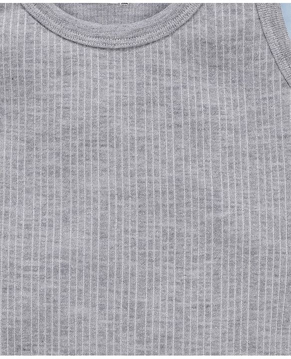 Babyhug Sleeveless Thermal Vest - Light Grey