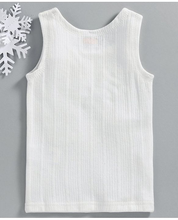 Babyhug Sleeveless Pullover Thermal Vest  - Off White