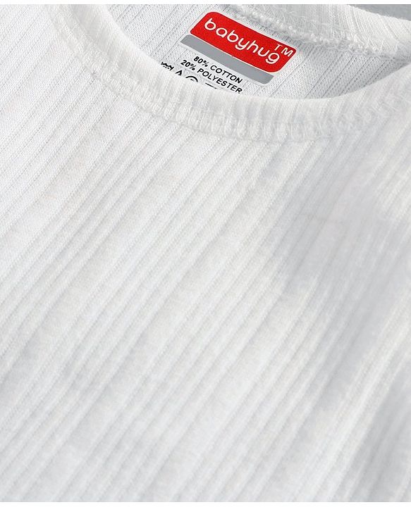 Babyhug Sleeveless Pullover Thermal Vest  - Off White