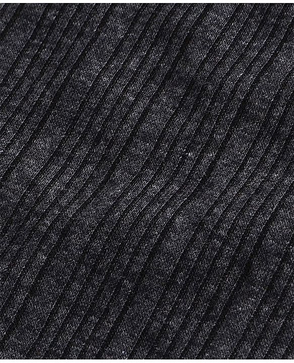 Babyhug Sleeveless Solid Thermal Vest - Dark Grey
