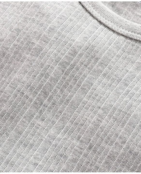 Babyhug Sleeveless Solid Thermal Vest - Grey
