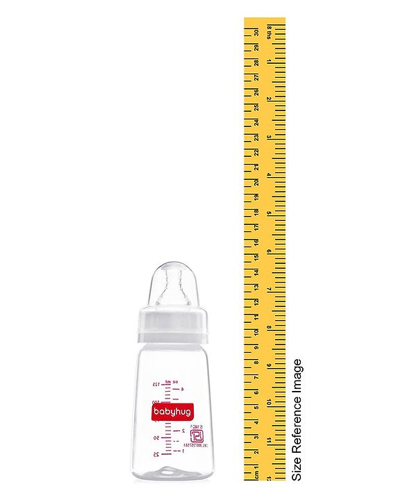 Babyhug Mountain Shape Feeding Bottle White 125 ml - ( Nipple Design May Vary)