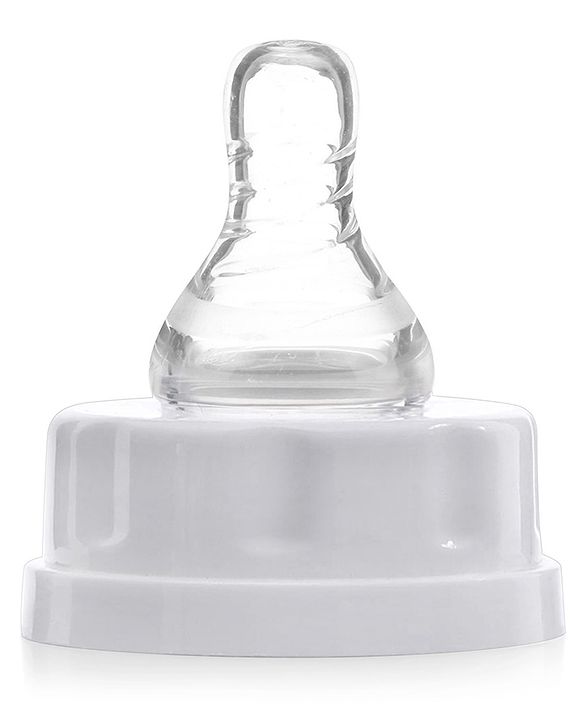 Babyhug Mountain Shape Feeding Bottle White 125 ml - ( Nipple Design May Vary)
