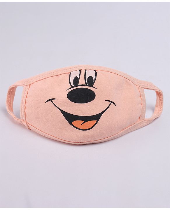 Babyhug 4 to 8 Years Washable & Reusable Knit Face Mask Mickey Mouse - Pack of 2