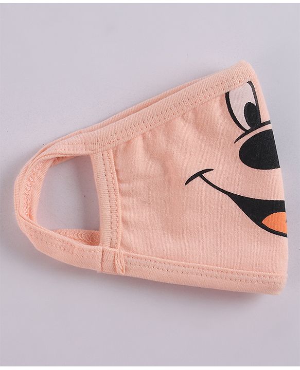 Babyhug 4 to 8 Years Washable & Reusable Knit Face Mask Mickey Mouse - Pack of 2