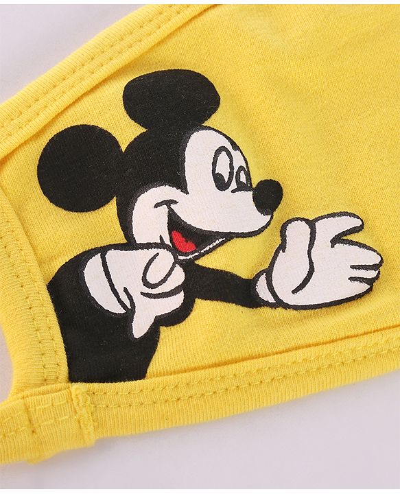 Babyhug 4 to 8 Years Washable & Reusable Knit Face Mask Mickey Mouse - Pack of 2