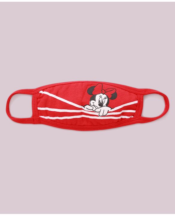 Babyhug 2 to 4 Years Washable & Reusable Knit Face Mask Minnie Mouse - Pack of 2