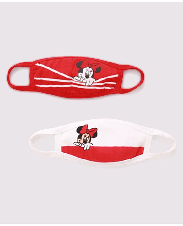 Babyhug Washable & Reusable Knit Face Mask Minnie Mouse - Pack of 2