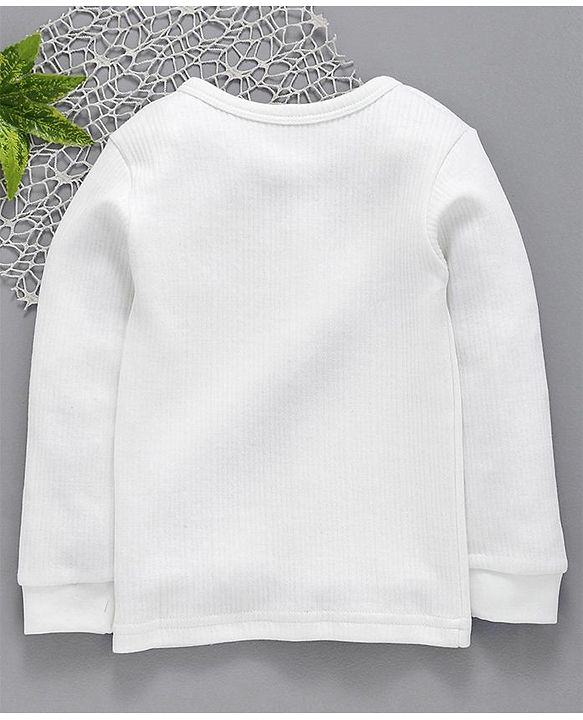 Babyhug Full Sleeves Thermal Vest - Off White