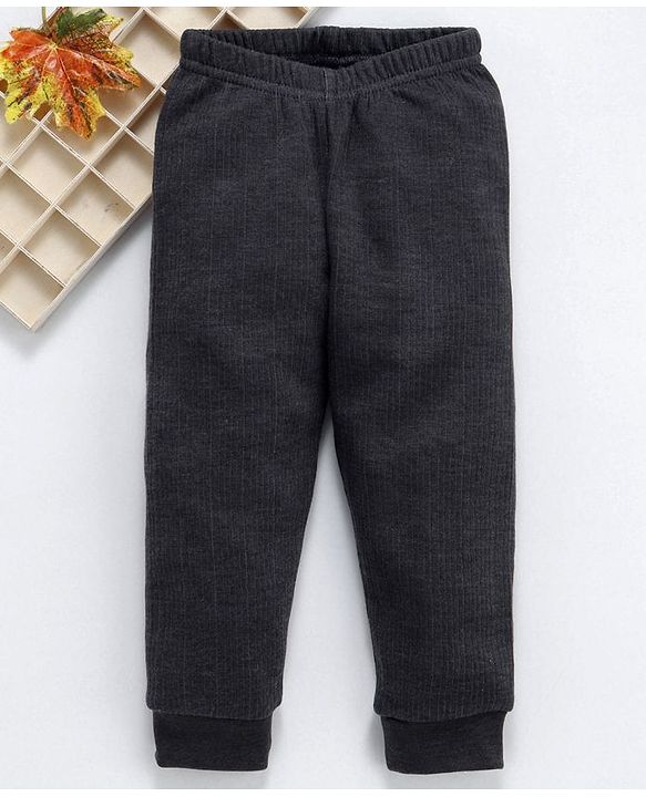 Babyhug Full Length Thermal Leggings - Dark Grey
