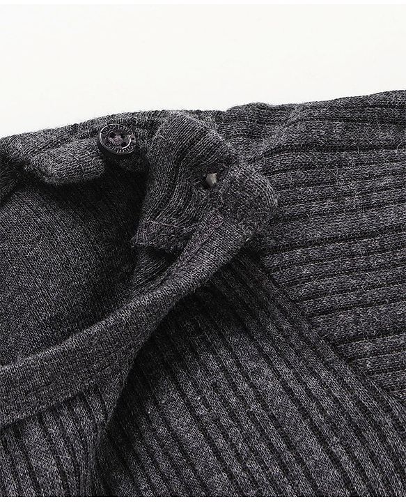 Babyhug Full Sleeves Thermal Vest - Dark Grey
