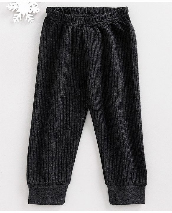 Babyhug Full Length Thermal Bottoms - Dark Grey