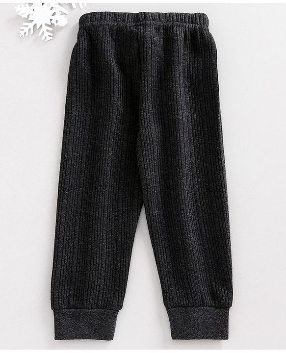 Babyhug Full Length Thermal Bottoms - Dark Grey