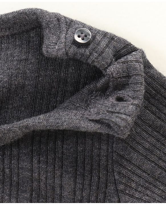 Babyhug Full Sleeves Thermal Vest - Dark Grey