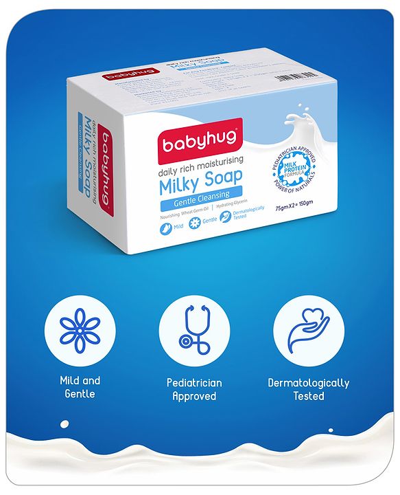 Babyhug Daily Rich Moisturising Milky Soap - 75 g