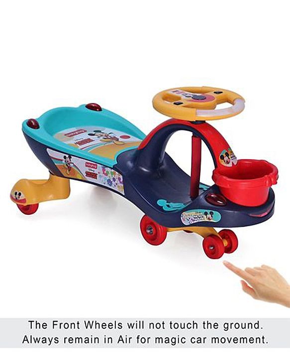 Babyhug Mickey Gyro Swing Car - Red Blue