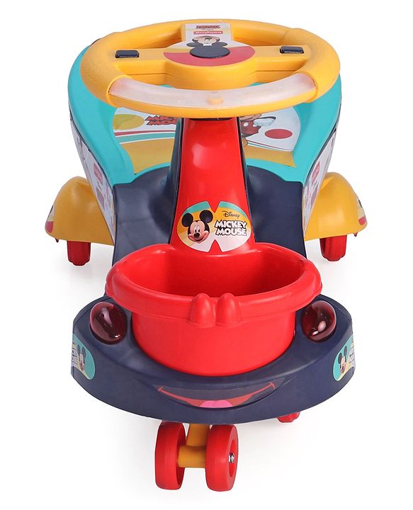 Babyhug Mickey Gyro Swing Car - Red Blue