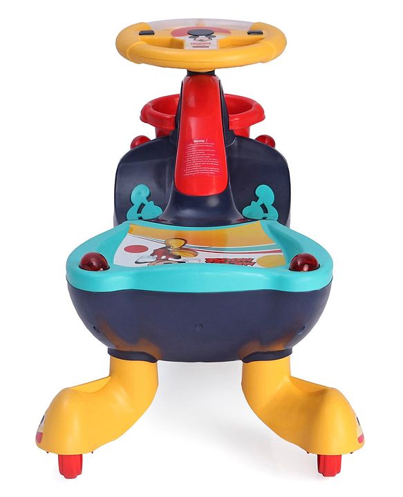 Babyhug Mickey Gyro Swing Car - Red Blue
