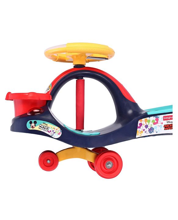 Babyhug Mickey Gyro Swing Car - Red Blue