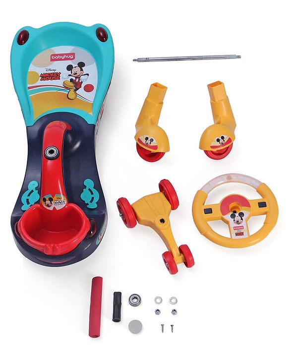 Babyhug Mickey Gyro Swing Car - Red Blue