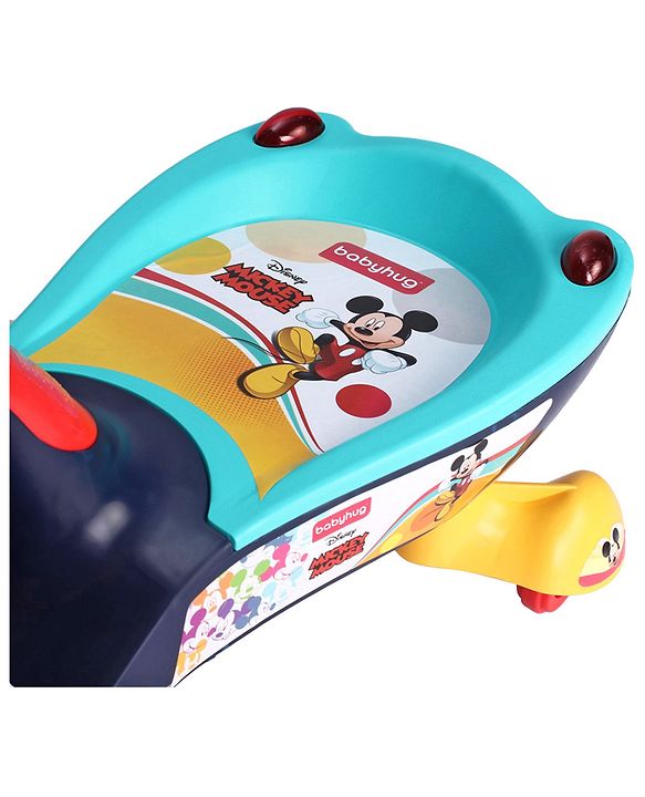 Babyhug Mickey Gyro Swing Car - Red Blue