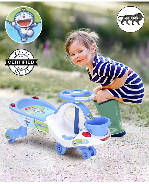 Babyhug Doremon Gyro Swing Car - Red Blue