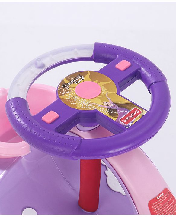 Babyhug Princess Gyro Swing Car - Purple