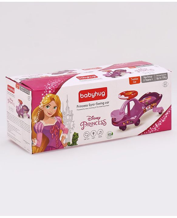 Babyhug Princess Gyro Swing Car - Purple