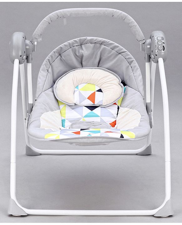 Babyhug Galaxy Electric Swing with Extra Free Motor & Remote - Grey (Without Hanging Toys)