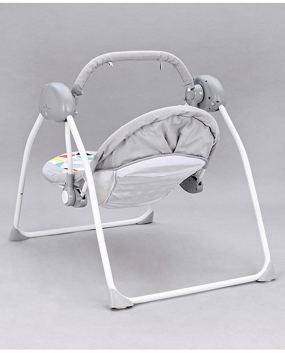 Babyhug Galaxy Electric Swing with Extra Free Motor & Remote - Grey (Without Hanging Toys)