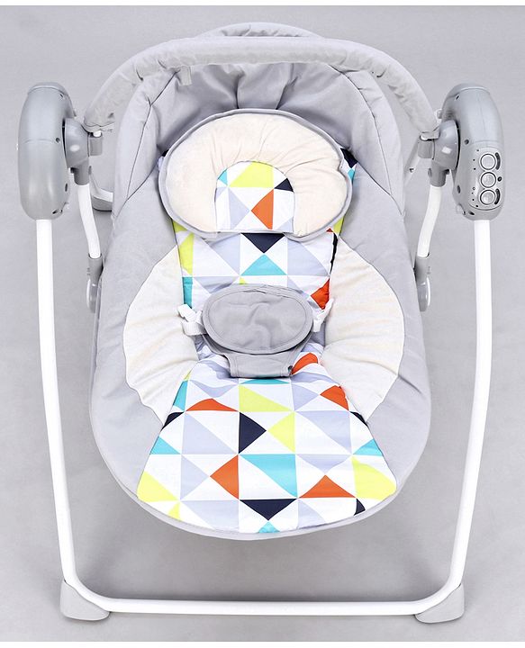 Babyhug Galaxy Electric Swing with Extra Free Motor & Remote - Grey (Without Hanging Toys)