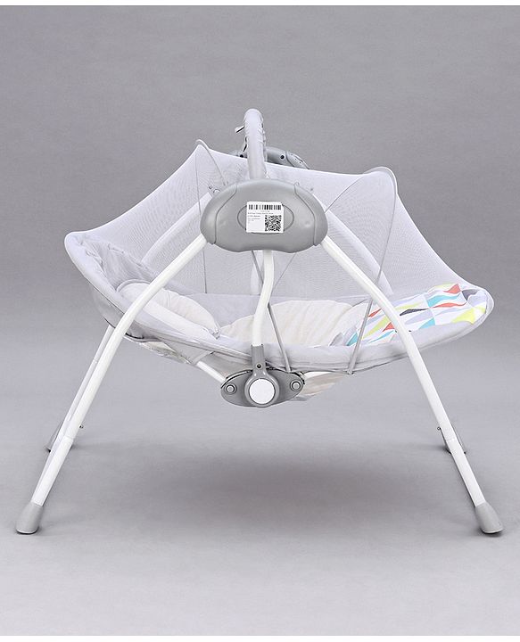 Babyhug Galaxy Electric Swing with Extra Free Motor & Remote - Grey (Without Hanging Toys)