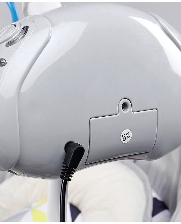 Babyhug Galaxy Electric Swing with Extra Free Motor & Remote - Grey (Without Hanging Toys)