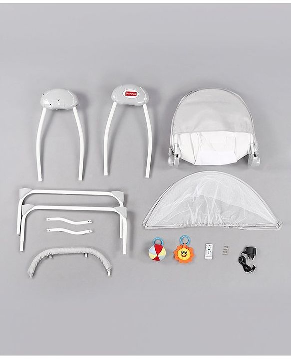 Babyhug Galaxy Electric Swing with Extra Free Motor & Remote - Grey (Without Hanging Toys)